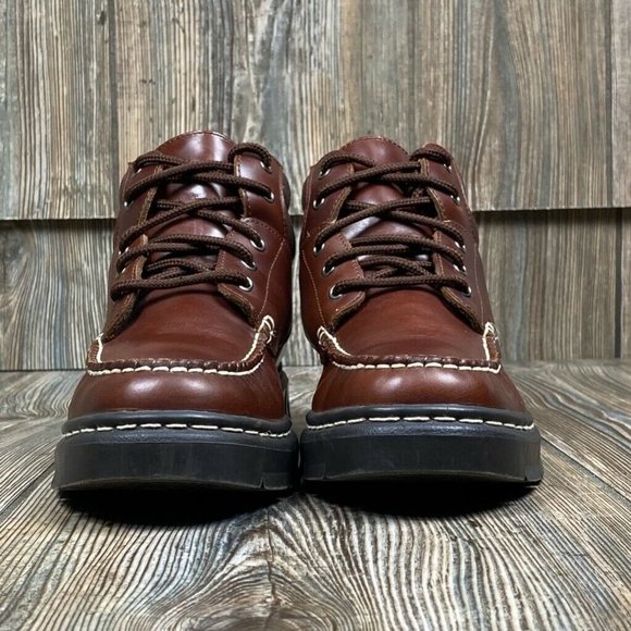 Maine Woods Leather Ankle Boots Brown Lace Padded main image 8